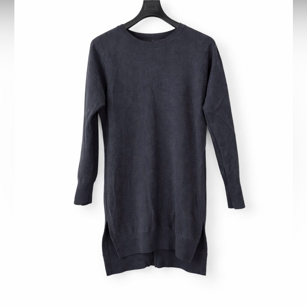 Women's Athleta Black Crew Neck Sweater Cashmere Wool Sz S